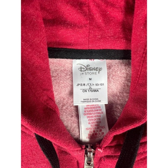 Disney Store Japan I Love New York Mickey Full Zip Hoodie Hooded Sweatshirt Med - Picture 2 of 5